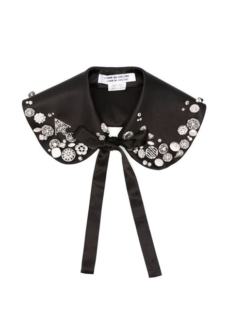 Colletto in raso decorato in nero Comme des garcons comme des garcons - donna